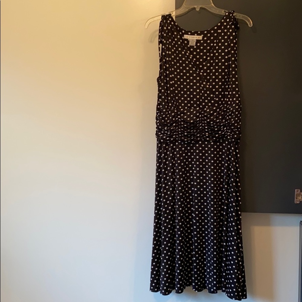 Black and white polka dot dress